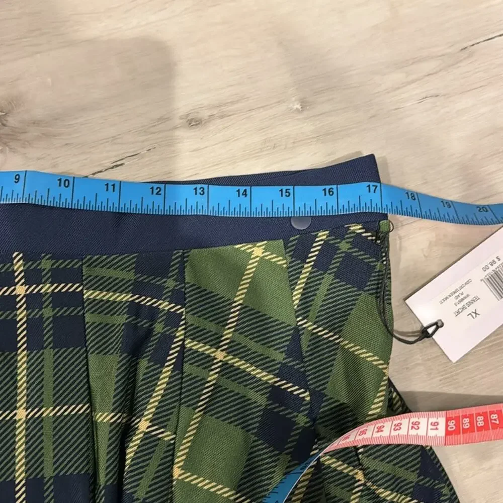 Weworewhat Revolve NWT Plaid Court Green Tennis Skort.